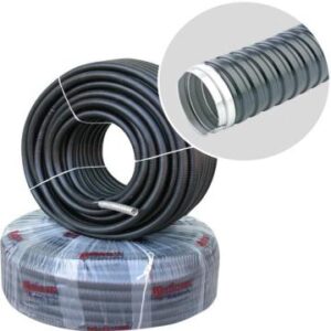 Teava flexibila metalica cu izolatie PVC 9 mm 50 metri IP68 Mutlusan. - Canale cablu, Tub flexibil metalic