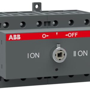3P Pole Separator cu trei poziții I-O-II cu capac terminal 3P, 63/45A, 400V, IP20 de la producător ABB. - Distributie electrica, Separatoare întrerupătoare