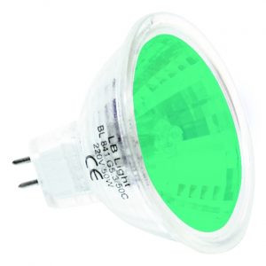 Bec halogen 50W, G5.3, MR16, 12V, verde LB Light. Becuri, Iluminate