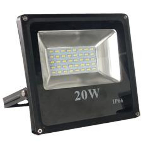 Proiector LED SLIM negru, 20W, 1200lm, 4500K, 100-265V, IP65 LB Light - Iluminate, Proiectoare