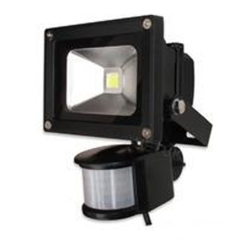 Proiector Senzor PIR COB LED negru, 20W, 1400lm, 6500k, 96-265V, IP65 LB Light - Iluminate, Proiectoare