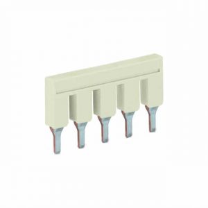 Bara pieptene (Jumper) 5 pini pentru montaj pe șină DIN 35 x 15 sau 35 x 7.5 pentru clema 6 mm² Wago. - Elemente de conectica