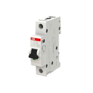 Siguranță automată ABB S201-D63, 63A, 1P, caracteristică D, pentru protecția circuitelor cu curenți mari de pornire, montaj pe șină DIN.