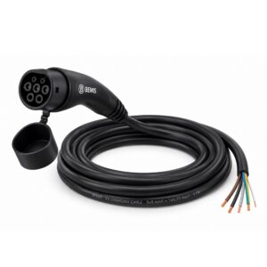 Cablu de încărcare pentru vehicule electrice Bemis Type 2, 32A, 22kW, trifazat, 5x6 mm², cu capete libere