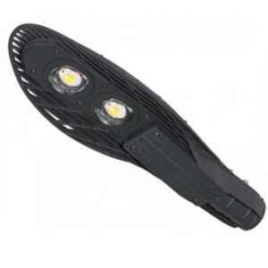 Corp stradal LED LB Light 2x30W, 4500K, COB EPISTAR, IP65, aluminiu gri, durată 40.000 ore, pentru montaj pe stâlp ⌀55–60 mm.
