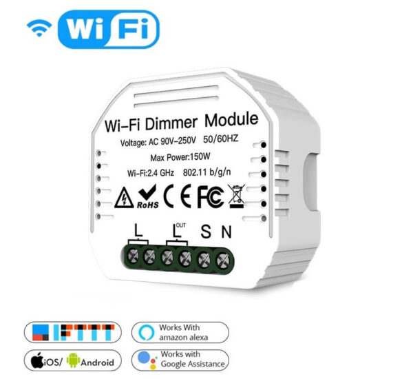 Modul Wi-Fi Variator de tensiune Tuya, max 150W, 90-250V LB Light. - Modulare, Prize si intrerupatoare
