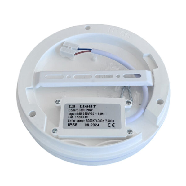 Plafoniera led alb 20W 1800Lm CCT Comutator 3000K 4000K 6500K IP65 ⌀182