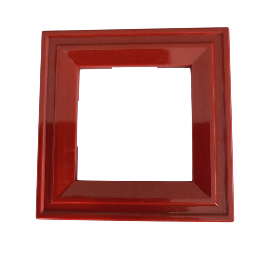 Rama simpla orizontala pentru prize si intrerupatoare LB Light Classic rosu perlat.