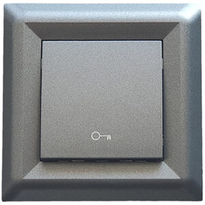 Intrerupator cheie de deschidere usa serie Softline negru grafit 10A 250V IP21 LB Light. - cheie, Intrerupatoare, Prize si intrerupatoare
