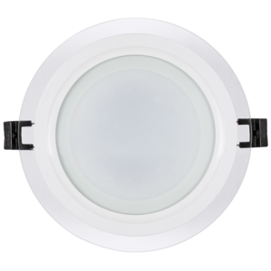 Panou LED din sticlă Ultralux Raindrop, rotund, încastrat, 18W, 4200K, 1300lm, IP44