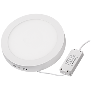 Panou LED rotund Ultralux pentru montaj aparent, 12W, 2700K, 900lm, IP20
