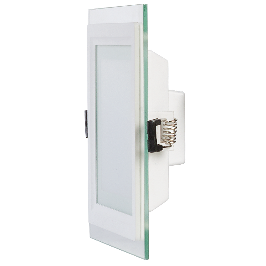 Panou LED pătrat din sticlă Ultralux Raindrop 6W 2700K