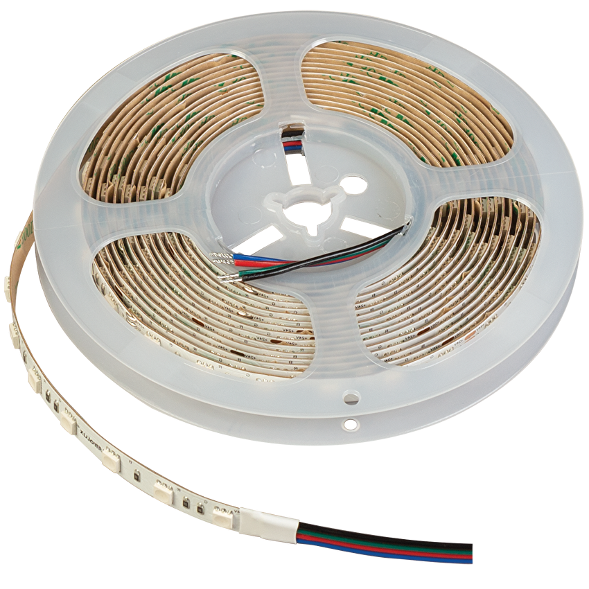 Bandă LED profesională Ultralux RGB, 14.4W/m, 24V DC, SMD5050, 60 LED/m, IP20, rolă de 5 m