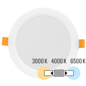 Panou LED rotund încastrat Ultralux Cloud 12W, 1200lm, CCT 3000K/4000K/6500K, IP54