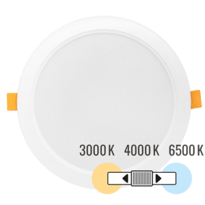 Panou LED rotund încastrat Ultralux Cloud 18W, 1820lm, CCT 3000K/4000K/6500K, IP54