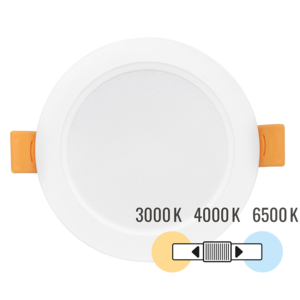 Panou LED rotund încastrat Ultralux Cloud 5W, 500lm, CCT 3000K/4000K/6500K, IP54