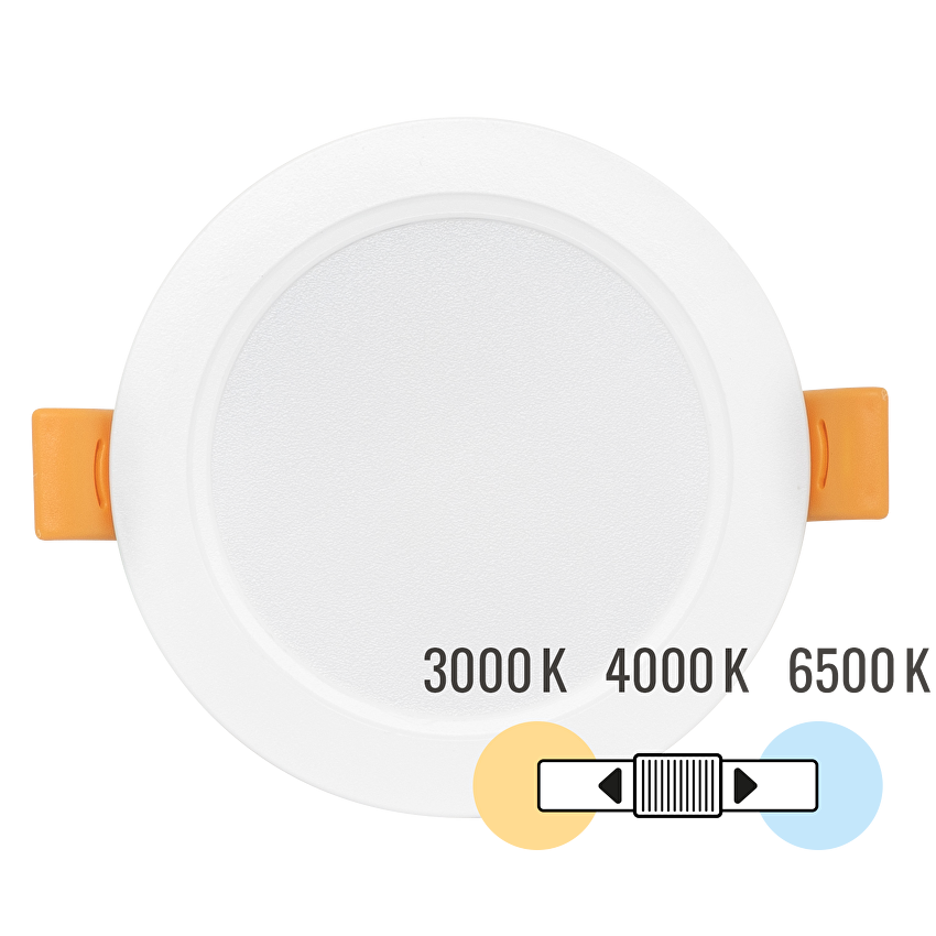 Panou LED rotund încastrat Ultralux Cloud 5W, 500lm, CCT 3000K/4000K/6500K, IP54