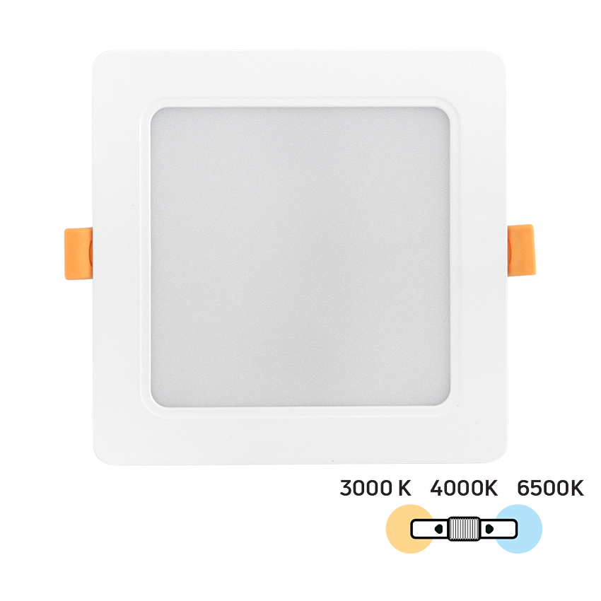 Panou LED pătrat încastrat Ultralux Cloud 12W, 1200lm, CCT 3000K/4000K/6500K, IP54