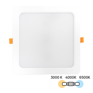 Panou LED pătrat încastrat Ultralux Cloud 24W, 2500lm, CCT 3000K/4000K/6500K, IP54