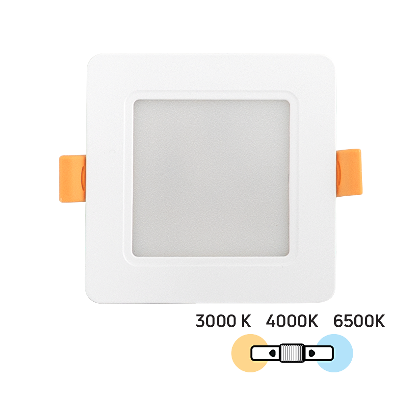 Panou LED pătrat încastrat Ultralux Cloud 5W, 500lm, CCT 3000K/4000K/6500K, IP54